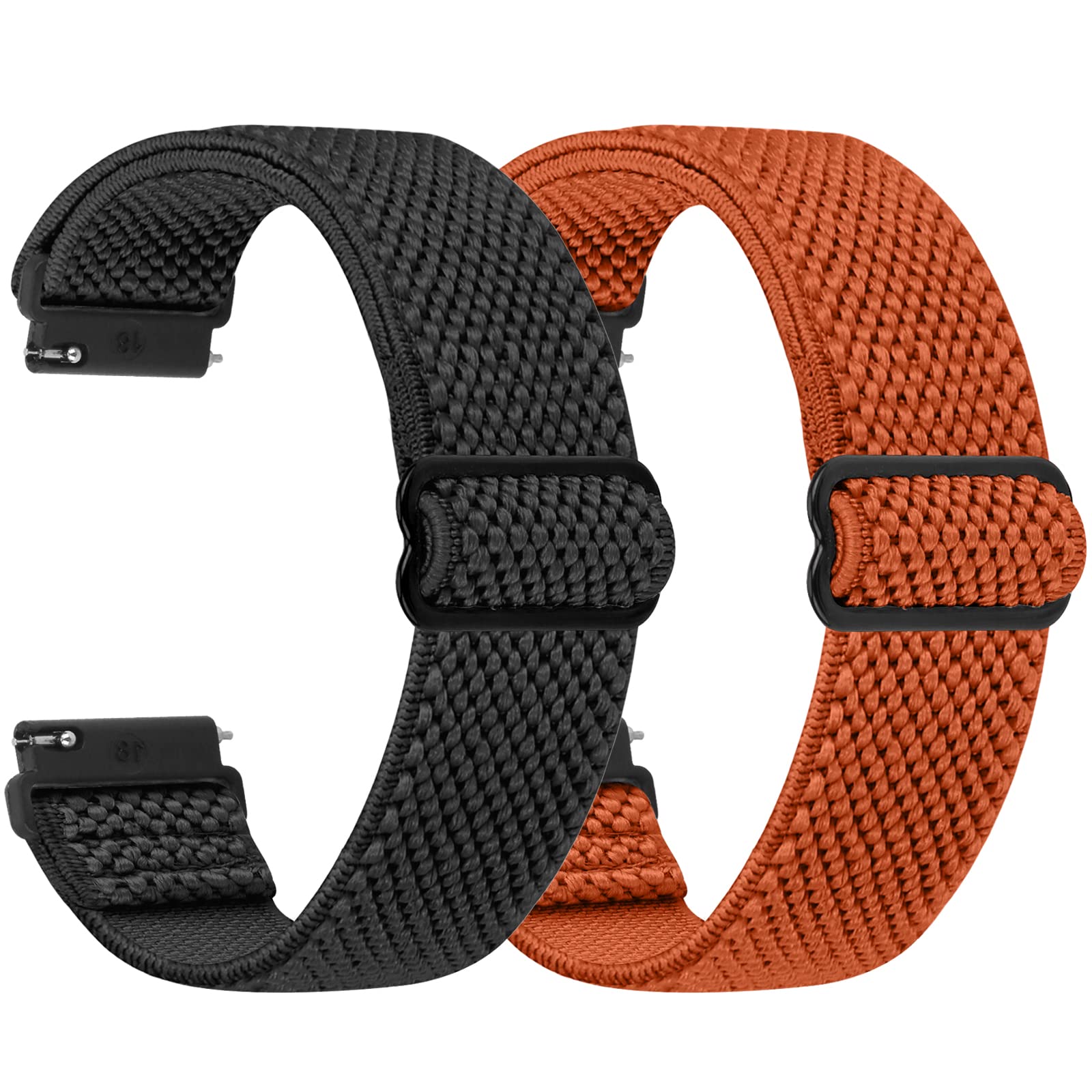 SHIJZWD Elastische Uhrenarmbänder 16mm 18mm 19mm 20mm 22mm 24mm Armband mit Schnellverschluss, Verstellbares Dehnbares Nylon Loop Sport Atmungsaktive Ersatzarmband für Herren Damen