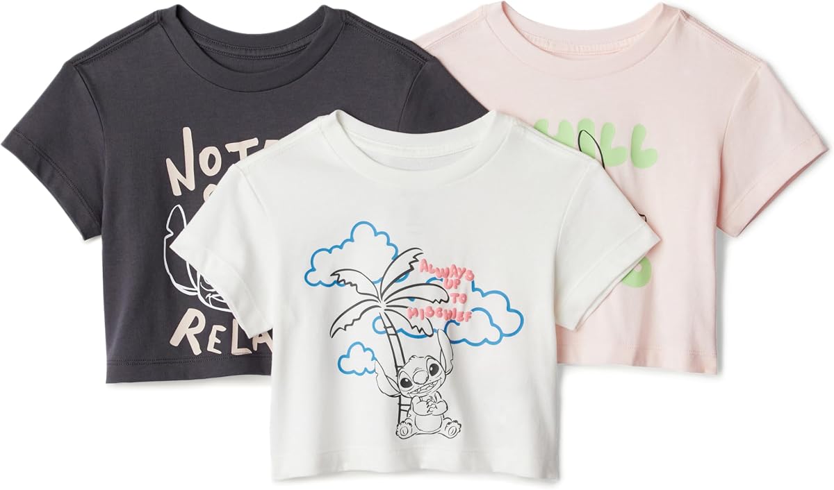 Camisetas de manga corta de Amazon Essentials para niñas y niños pequeños