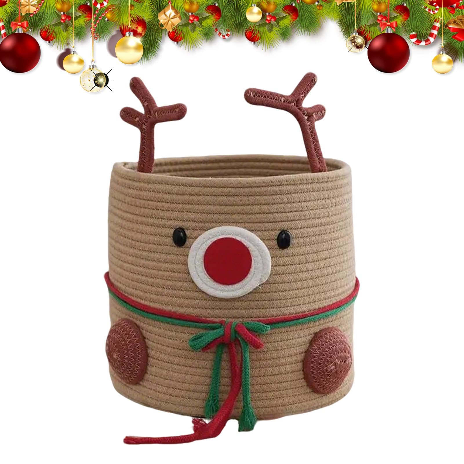 Panier de rangement renne durable et grand bac pliable pour jouets