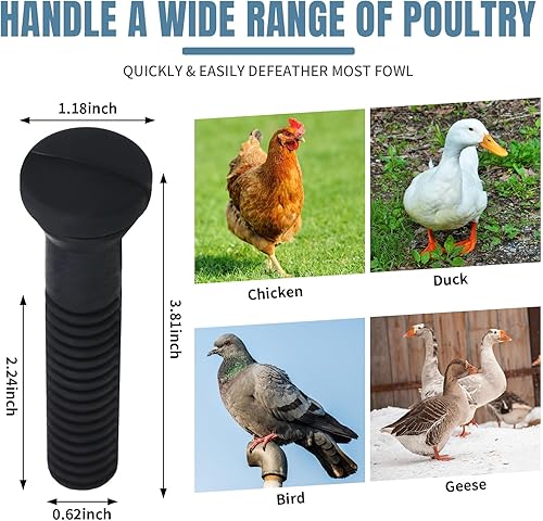 Miniatura 2 de Frienda 150 dedos desplumadores de pollo para máquina desplumadora, dedos de goma negra, traje de depilación, agujeros de 34 pulgadas para pollo,