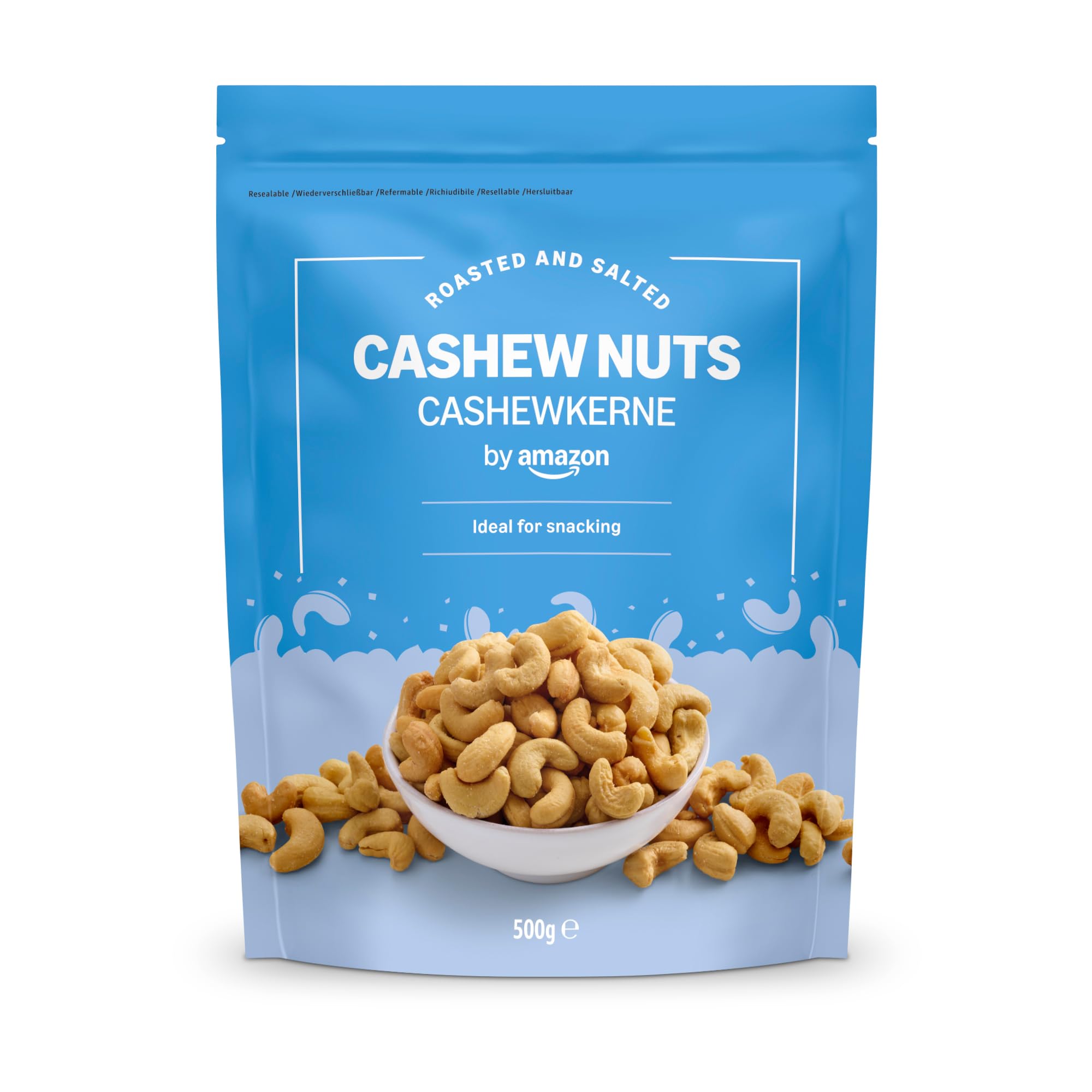 by Amazon Roasted and Salted Cashew Nuts, 500g