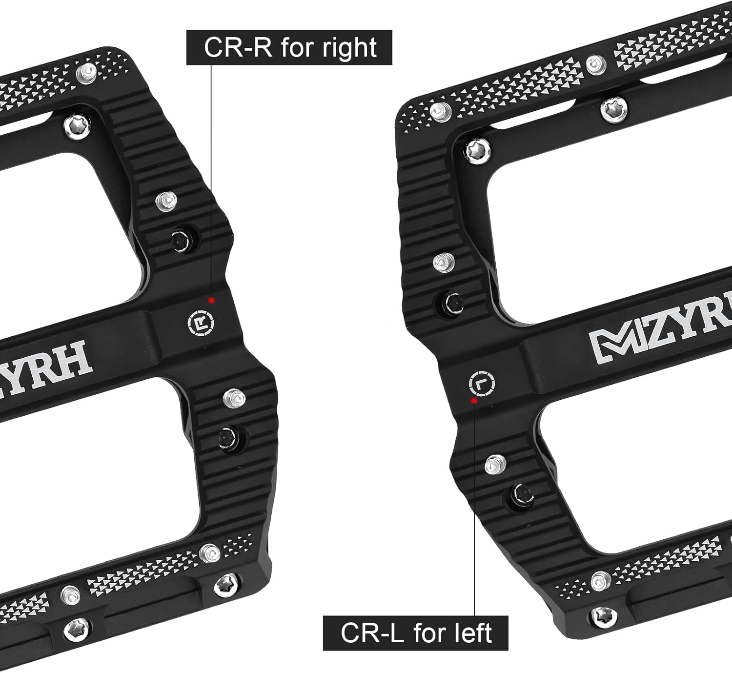 MZYRH Road/Mountain Bike Pedals MTB Pedals Bicycle Flat Pedals 3 Bearings 9/16” Aluminum Alloy Bicycle Platform Pedals for BMX MTB