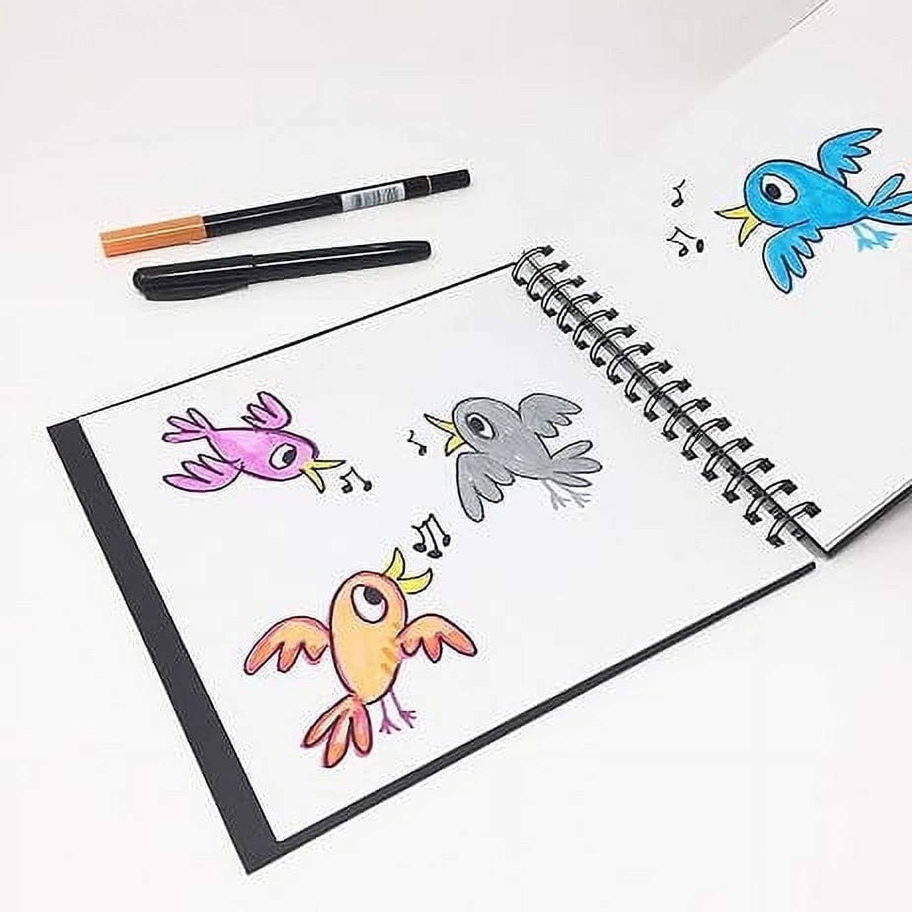 RENDR No Show Thru Pages perforées à spirales pour artiste, 22,9 x 31,8 cm, sans bavure, sans acide et sans lignine, 80 pages, tous supports, 180 g/m²