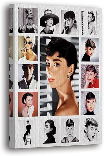 SpiritualHands Audrey Hepburn - Póster artístico para pared enmarcado, póster artístico de pared Haus and Hues, decoración de pared moderna