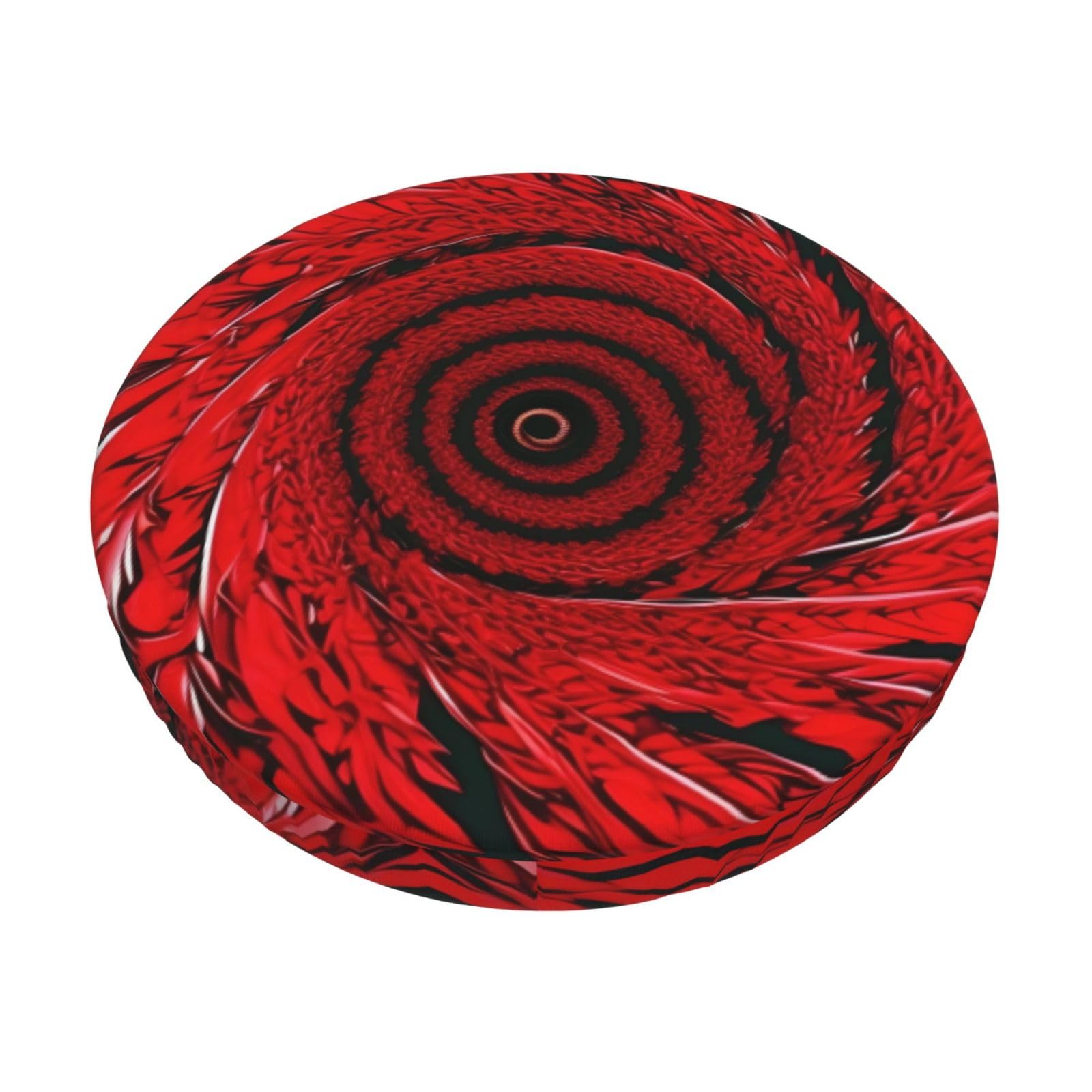 Tatuo 4 Stück Runde Barhocker-Bezüge – Elastisch, Waschbar, Für Stühle 35,6–43,2 Cm (Rot)