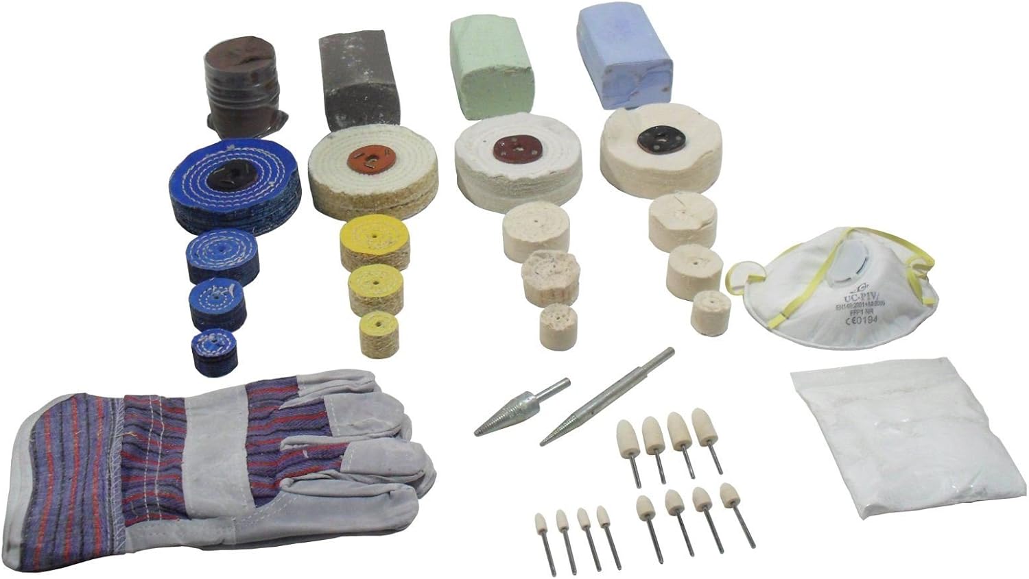 Combi Light Abrasive and Polishing Kit 37pc Suitable for all Materials POL11