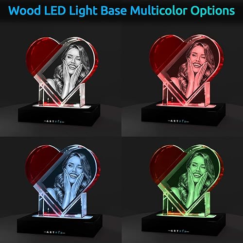 Miniatura 4 de ArtPix 3D Foto de cristal, regalos personalizados para mujeres, ella, esposa, hombres, mamá, marido, gran regalo personalizado con tu propia foto,