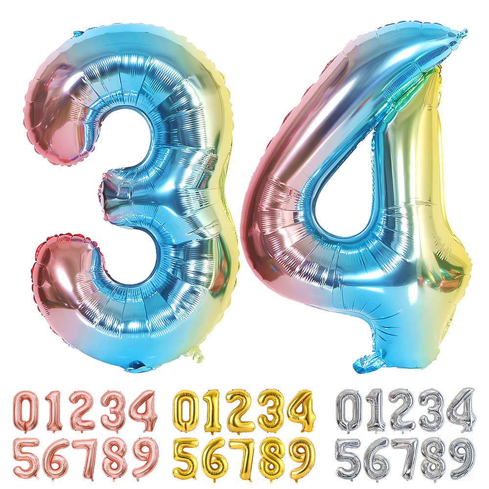 Foil Globo Número 5 Azul 40" (101cm), Inflable Helio o aire, Gigante Numeros 0-9, 10-19, 20-29, 30-100, Grande Globos Decoración para La Boda Aniversario y Cumpleaños Fiestas — view 369