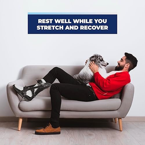 Miniatura 8 de Brace On Férula nocturna ajustable  Fascitis plantar, tendón de Aquiles, espolón de talón y alivio del dolor de pies para hombres y mujeres, negro,