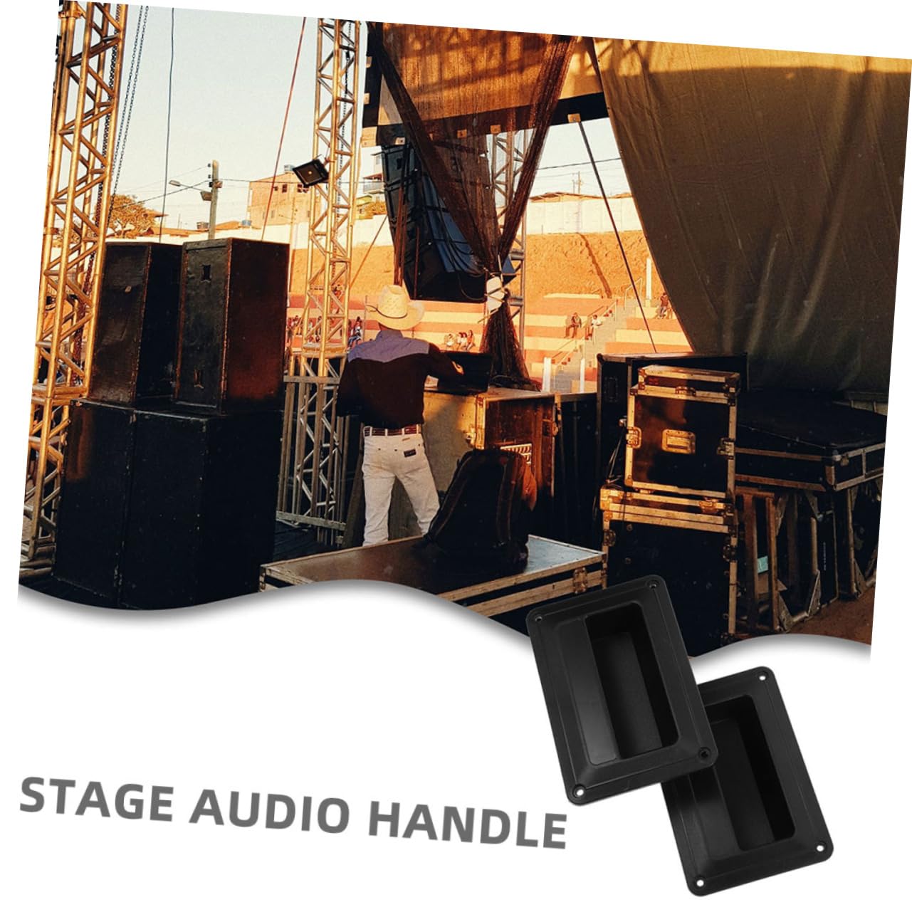 jojofuny 2pièces Poignée De Transport Enceinte Plastique Lot de Fixation De Poignée Enceinte pour Système Audio Portable Accessoire De Remplacement