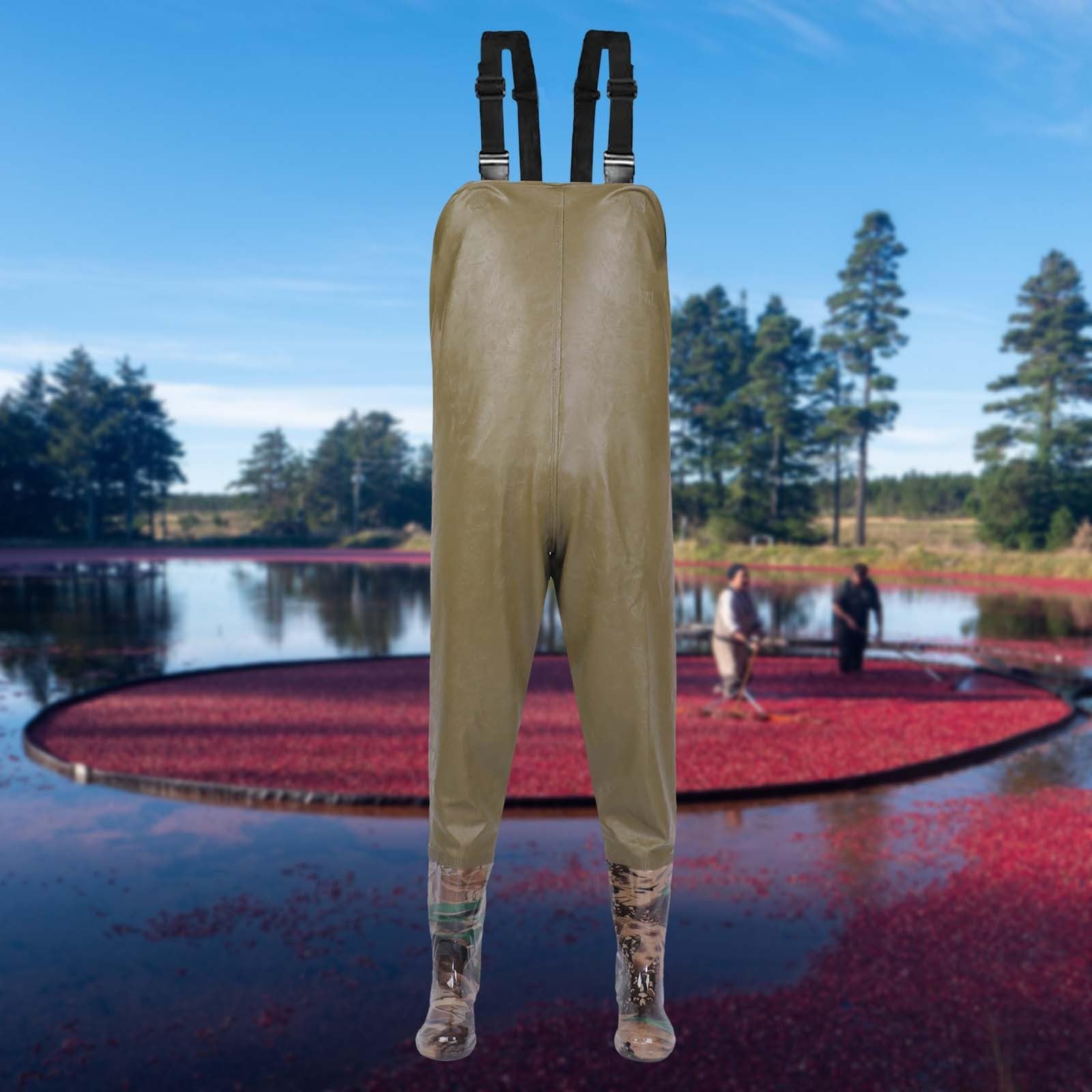 Wathose für Herren und Damen, Jagd-Brusthose mit Stiefeln, wasserdicht, atmungsaktiv, Wathose, leicht, Jagd-Wathose zum Waten, Fliegenfischen, Jagd, Schlammarbeit