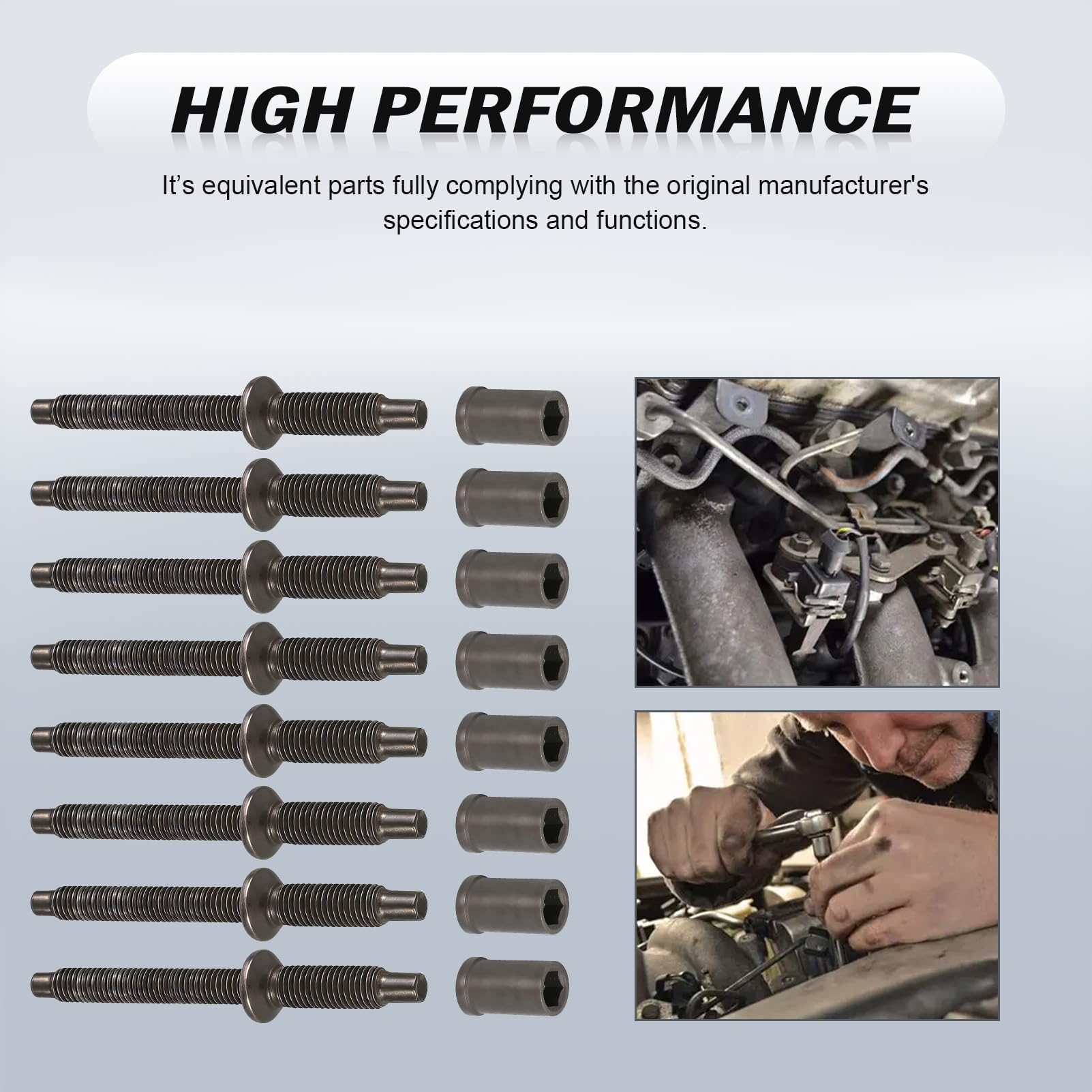 Reparatursatz für Einspritzdüsenhalter für Partner Berlingo C3, C4, C5, Picasso, 206, 207 CC, 307 Einspritzdüsendichtung 1.6 HDI 1609848280 198283 Kit di Guarnizioni per Dado Iniettore 1.6 HDI