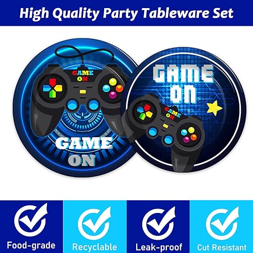 Miniatura 236 de gisgfim 96 piezas de suministros de fiesta de cumpleaños de pollo, platos de papel, servilletas de fiesta temática de pollo, decoraciones