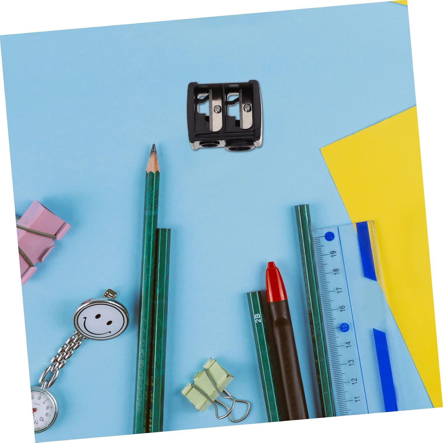 4Pcs Dual Eyeliner Pencil Sharpener Versatile Makeup Tool for Eyebrow and Lip Liners Convenient Portable Design Durable Easy to Use Cap