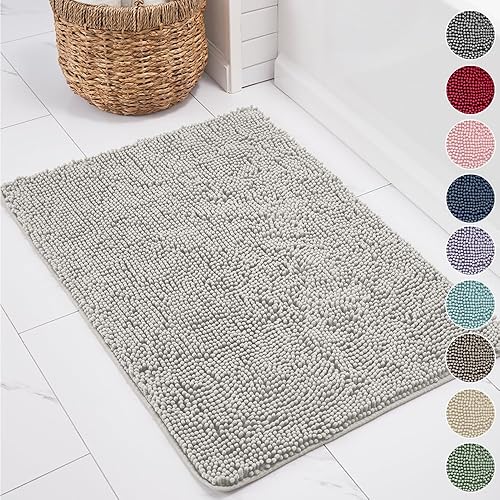 Kangaroo - Alfombra de baño de chenilla, extra suave y absorbente, lavable a máquinaseco, parte inferior fuerte, alfombrillas de felpa para el