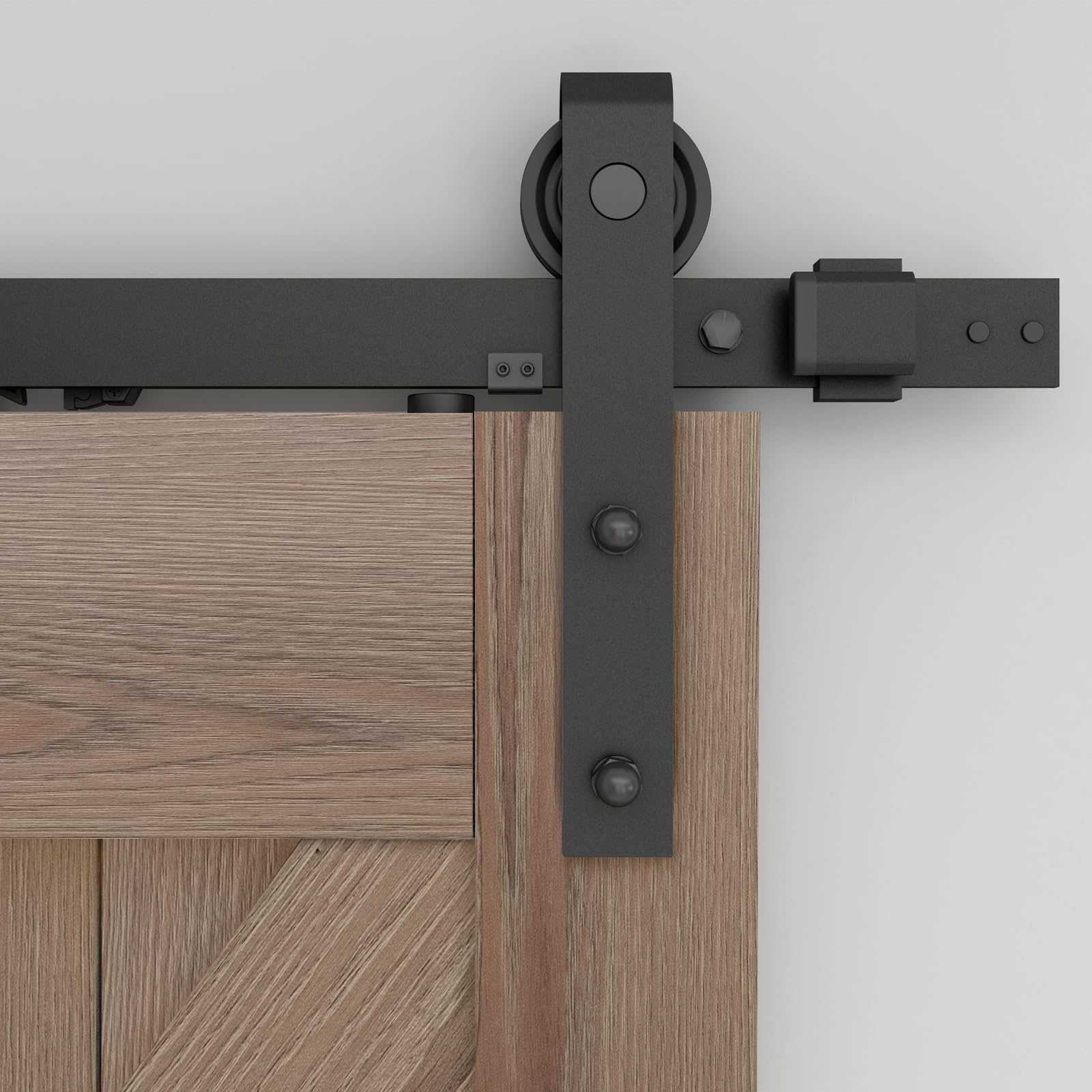 Schulte porte coulissante pleine intérieure bois 90x215 grange chène noir