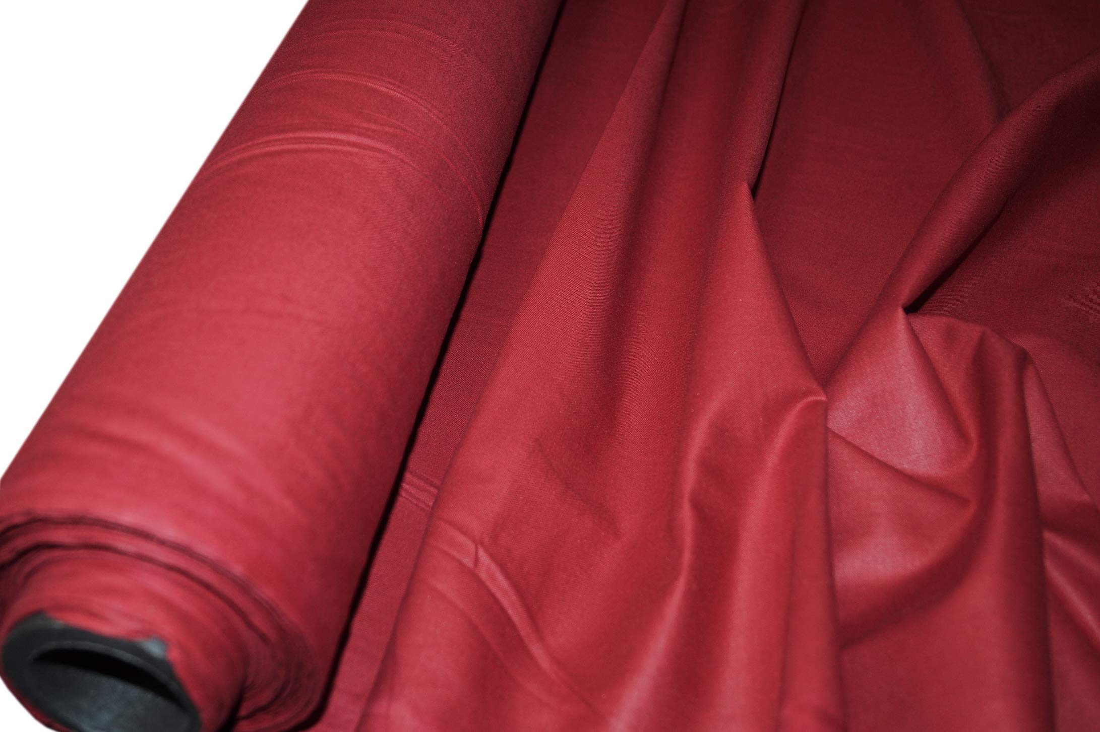 Thefabrictrade Wine Red 100% Cotton Solid Fabric Per Metre / *****