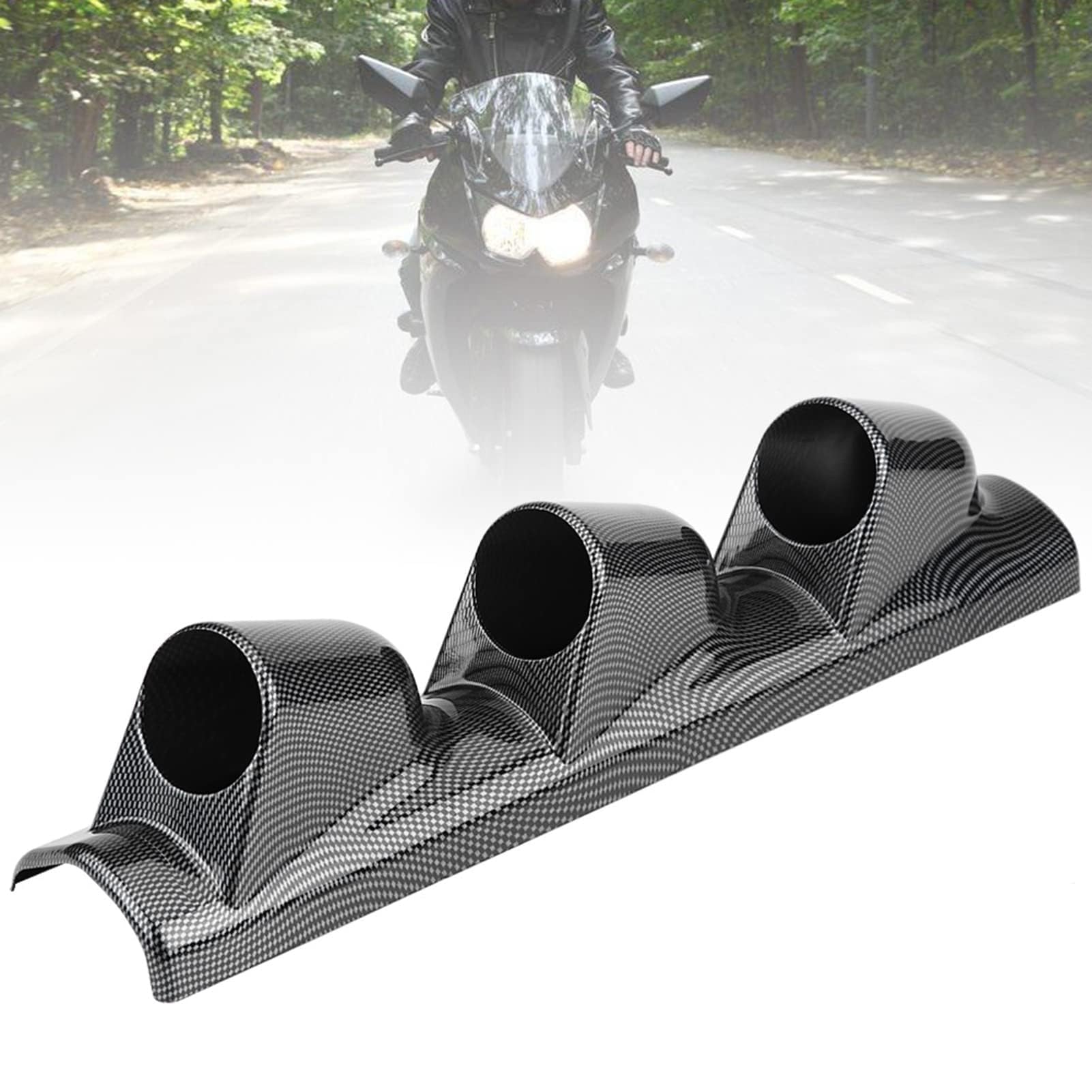 Cápsulas de Calibre, Universal Heavy Duty Racing Sport Meter Gauge Pilar Mount Pod Holder Bracket Gauge Holder(tres agujeros)