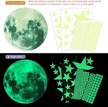 Glow in the Dark Stickers - Sterren & Maan voor de Kinderkamer