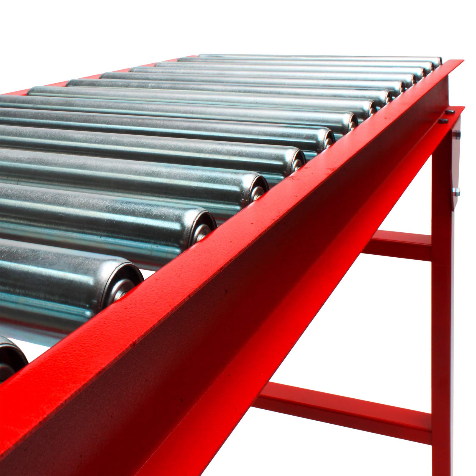 DEMA Rollenbahn RB3000 3 m x 56 cm x 89 cm, Rollbahn, Rollenband, Rollband, Rollentisch, 400 kg Tragkraft, höhenverstellbar, robust, verzinkt, werkstatt, Lager, Logistik