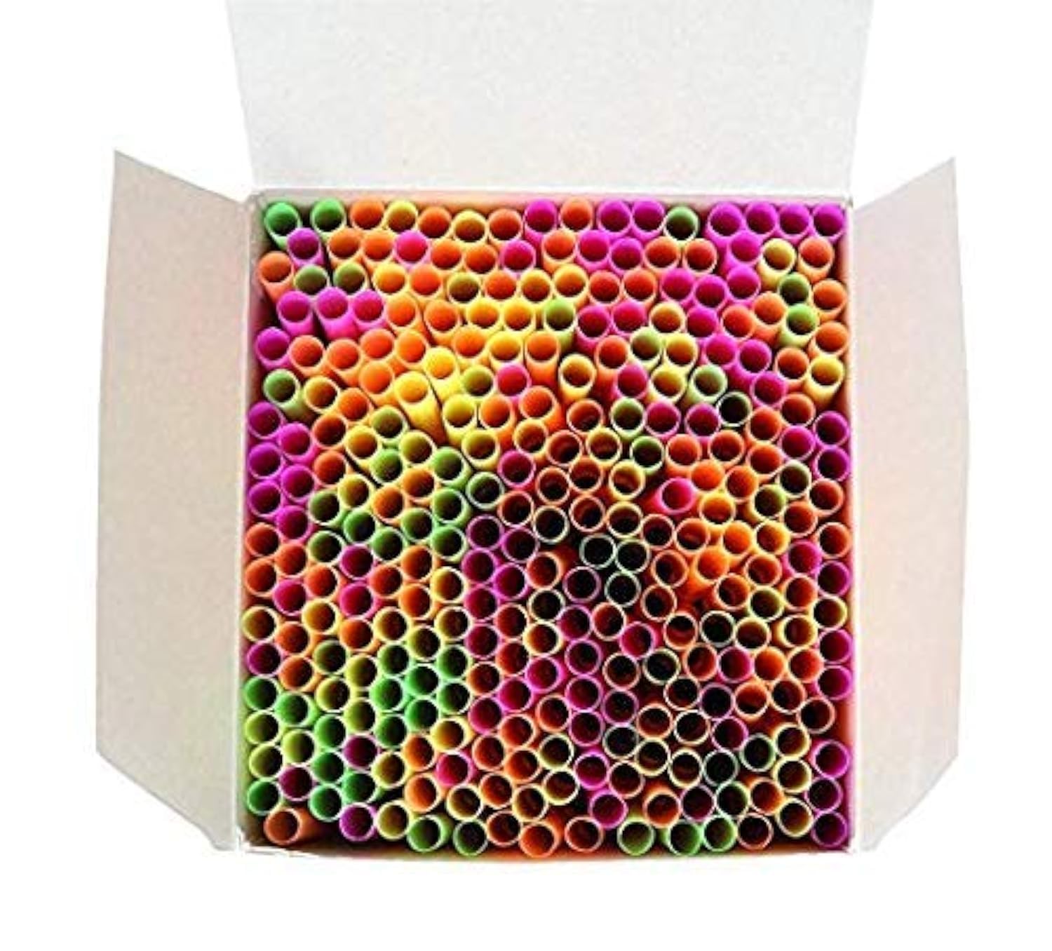 Wow Plastic Disposable Plastic Drinking Straws - 250 count (neon) (Neon).