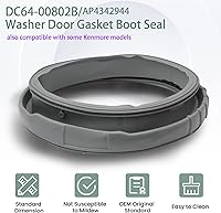 Vista 2 de DC64-00802B Junta de junta de junta de arranque de puerta de lavadora Samsung WF210ANW/XAA WF218ANW/XAA WF220ANW/XAA WF331ANW/XAA WF328AAW/XAA