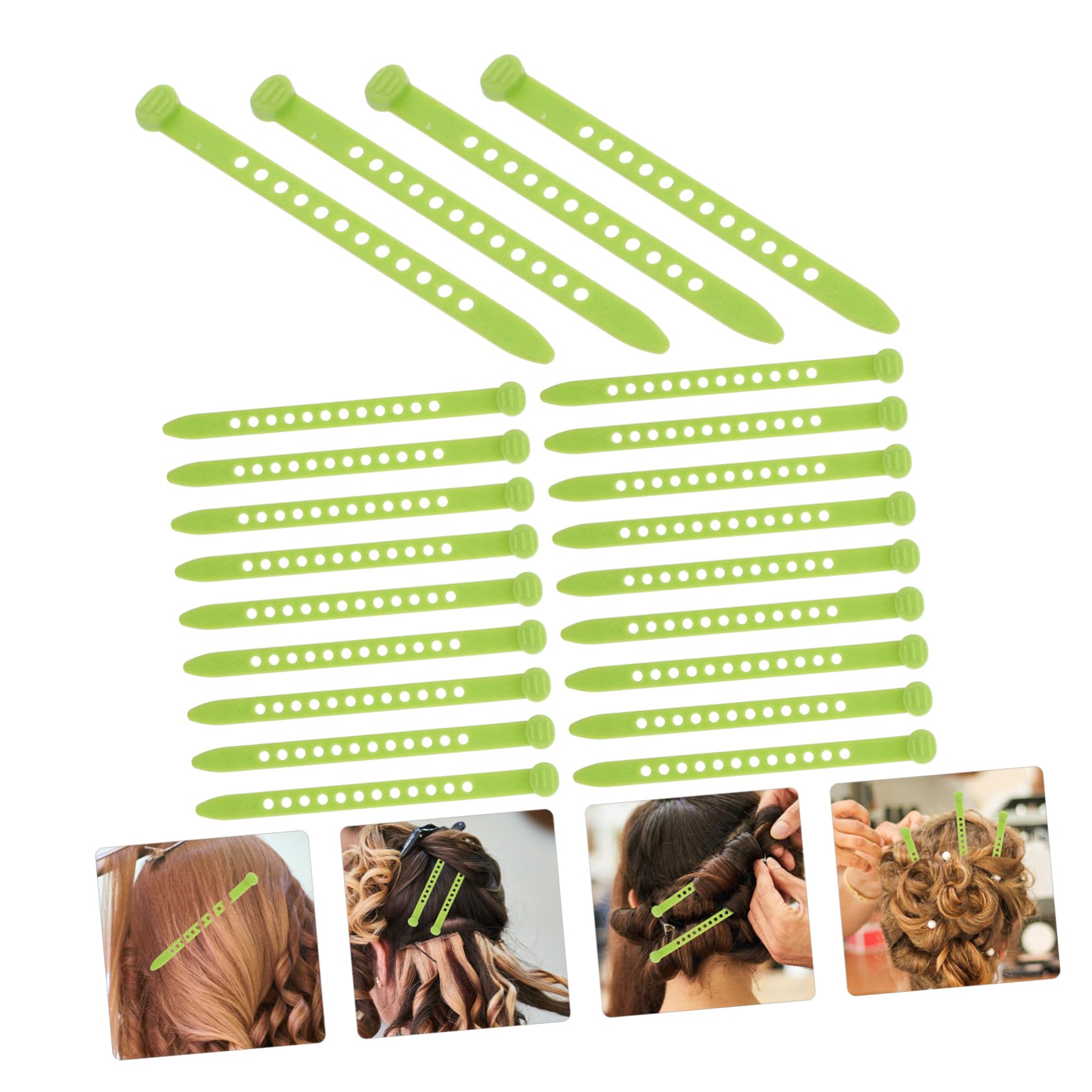 IWOWHERO Hair Curling Tool Set 50 Pack Perm Bar Cold Wave Sticks Hair Curling Strips No Heat Damage Styling for Home Random Color