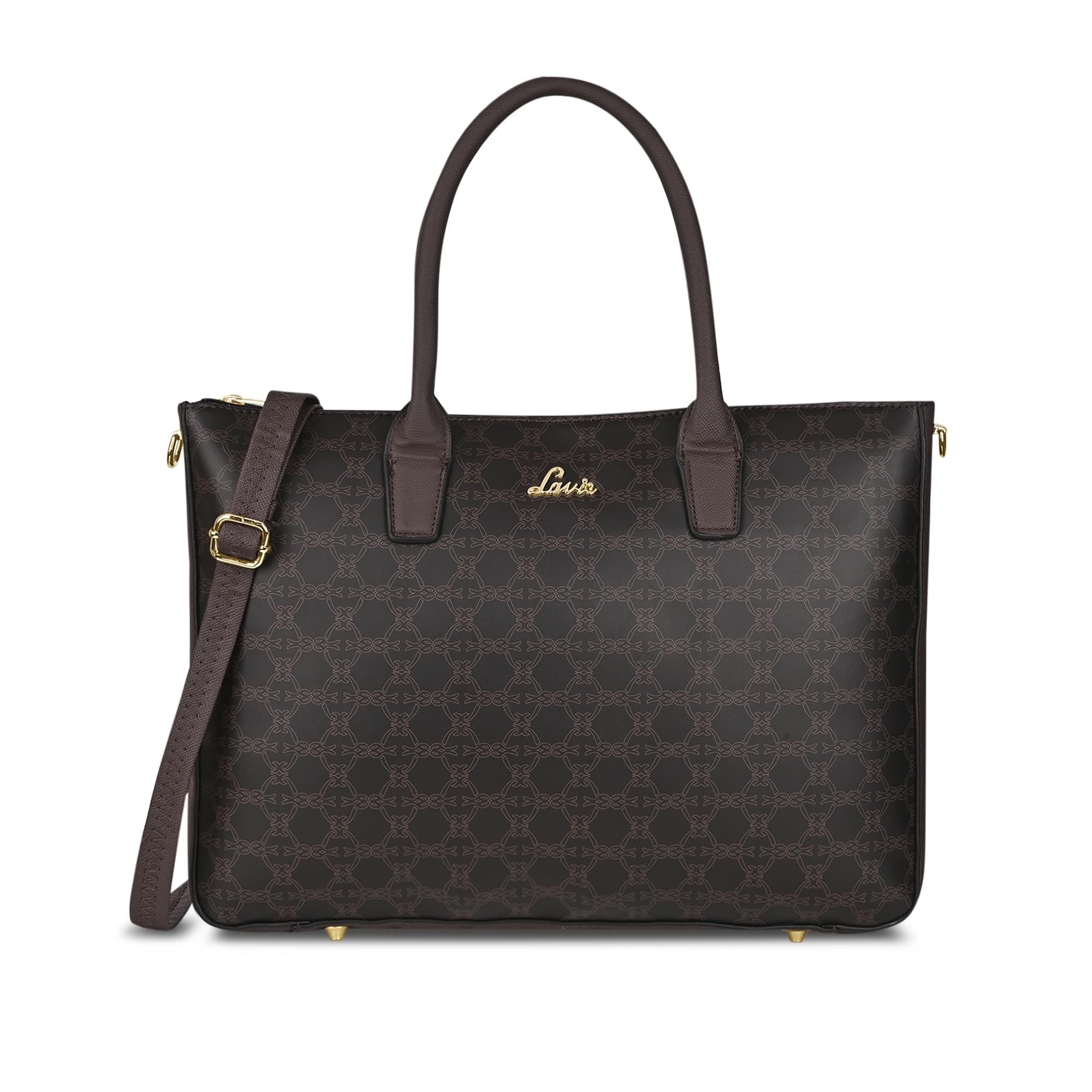 LavieWomen's Monoprint Raily Plus Laptop Tote Handbag | Fits Upto 15 Inch Laptop | Laptop Bag for Work | Ladies purse | Stylish Shoulder Bag | Gift For Women