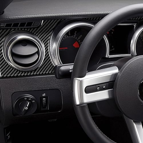 Miniatura 6 de Cubierta interior de fibra de carbono para Ford Mustang 2005 2006 2007 2008 2009 calcomanía accesorios