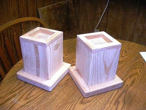 Miniatura 4 de Steve's Gift Shoppe Elevador de cama elevador de 7.5 pulgadas de altura de elevación de abeto Douglas - Muy fuerte - Juego de dos