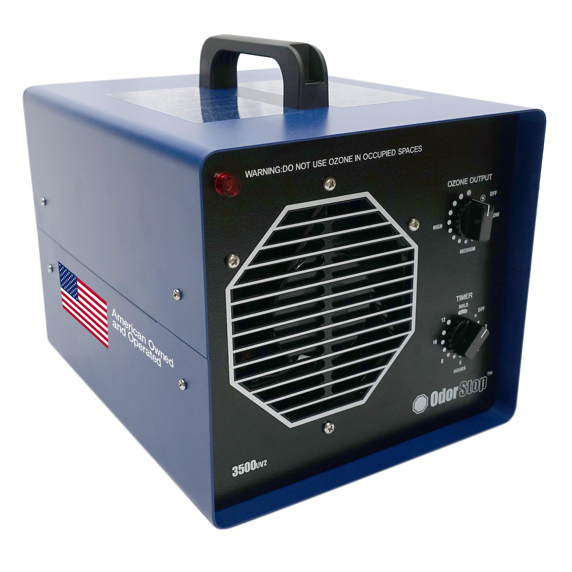 OdorStop OS3500UV2 Professional Grade Ozone Generator/UV Air Purifier for Areas of 3500 Square Feet+, For Deodorizing and Purifying Medium to Large Spaces Such as Homes and Offices