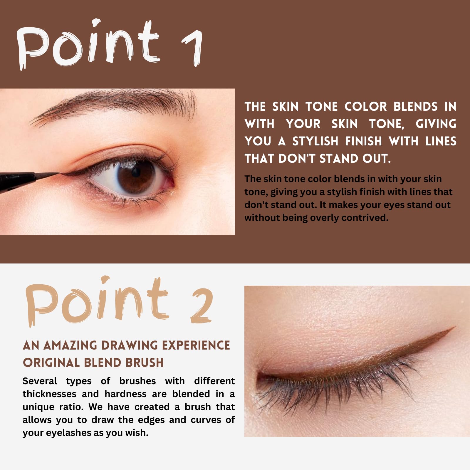 K-Palette 1DAY TATTOO Liquid Eyeliner 03 Maroon Brown 0.67ml, 0.67 ml (Pack of 1) - Image 3