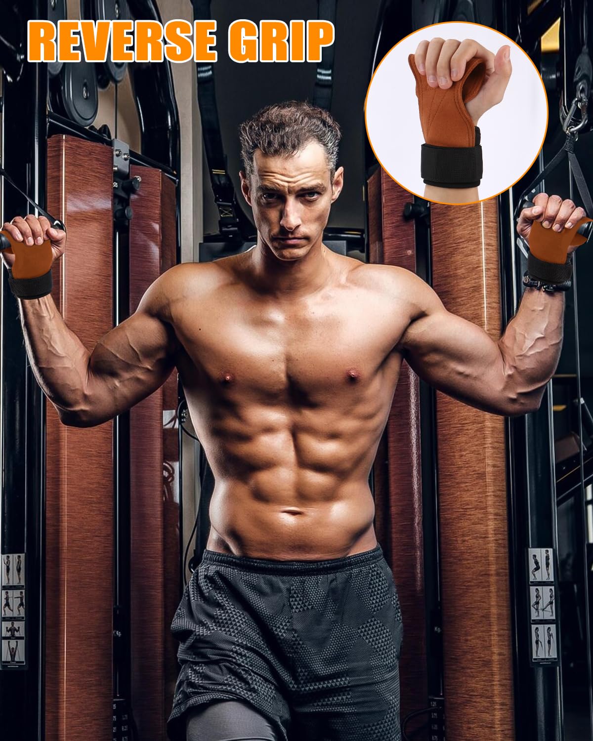 Sangles De Tirage Musculation – Cuir Microfibre, Rembourrage 5 Mm – Anti-dérapant, Velcro Ajustable – Homme/Femme