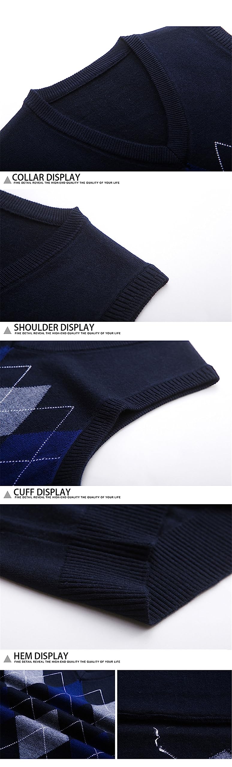 Chaleco sin mangas con cuello en V para hombre