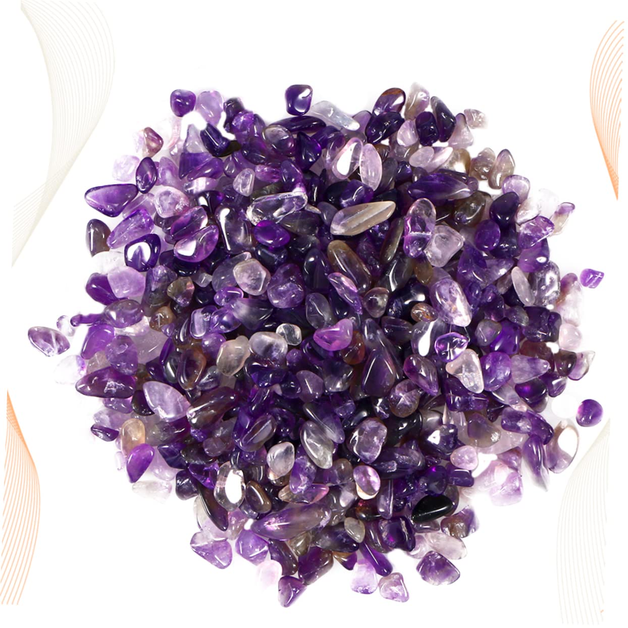 GRIRIW 200G Irregular Purple Aquarium Gravel Decor for Fish Tanks Polished Landscape Stone Accessories for Home Living for Water Gardens and Terrariums