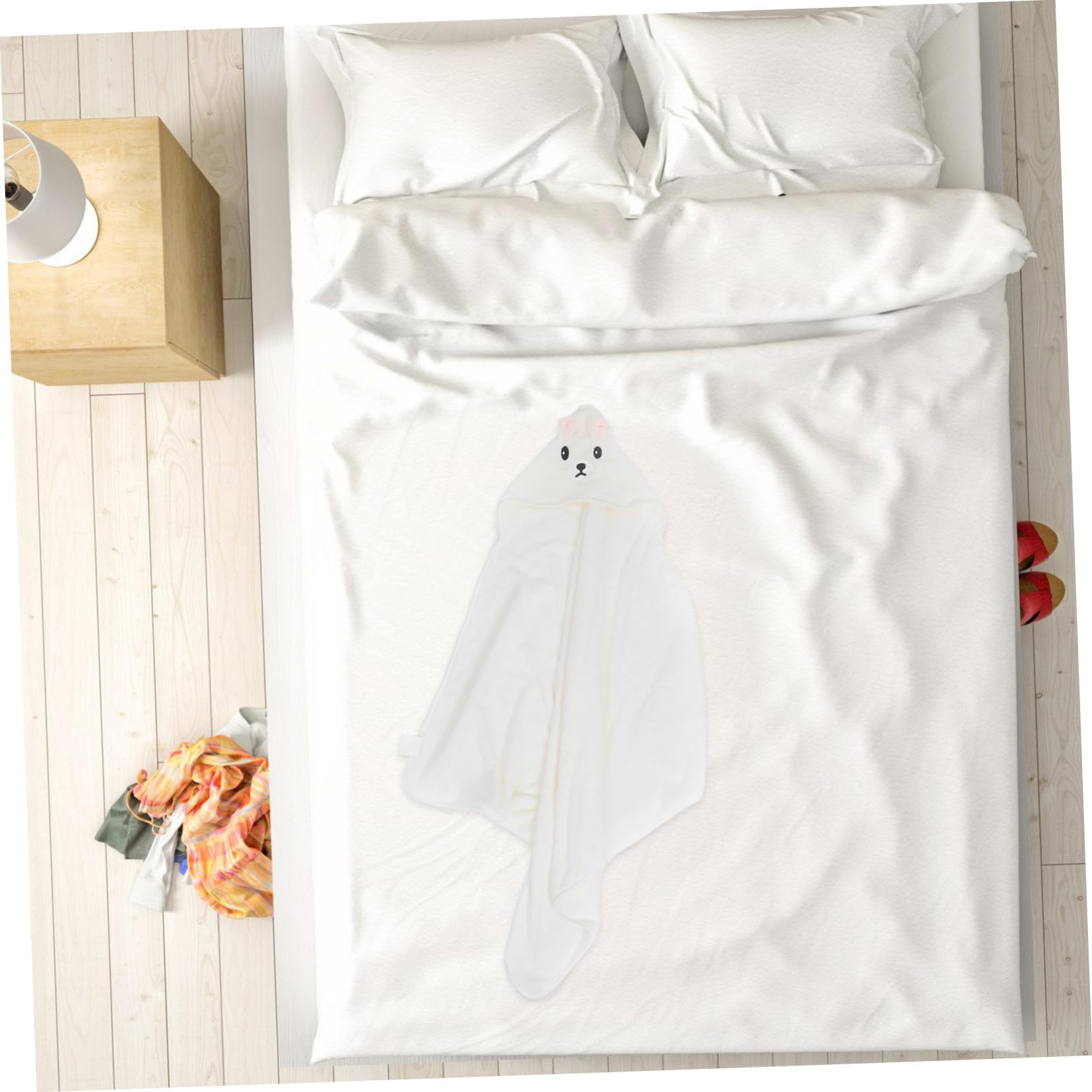 Toyvian Ensemble De 3 Serviettes De Bain À Capuche pour Bébé Motif Dessin Animé Respirantes pour Nouveau-nés