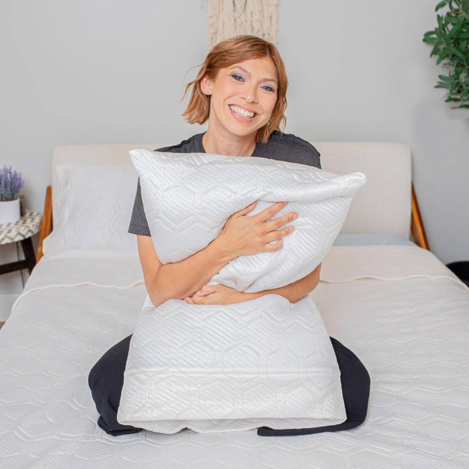 Hilu Cooling Pillowcases for Hot Sleepers – Soft Breathable Pillow Covers for Night Sweats, Temperature Regulating & Moisture Wicking Fabric, Reversible Double Sided | Blue (19 x 24 in) Pack of 2