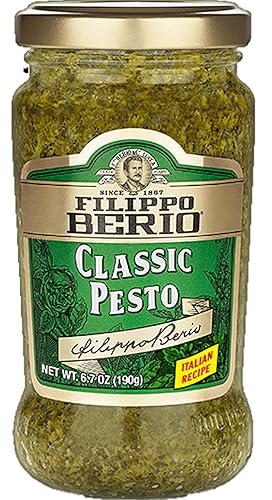 Miniatura 25 de Filippo Berio Pesto, Albahaca vegana, tarro de vidrio de 6.7 onzas
