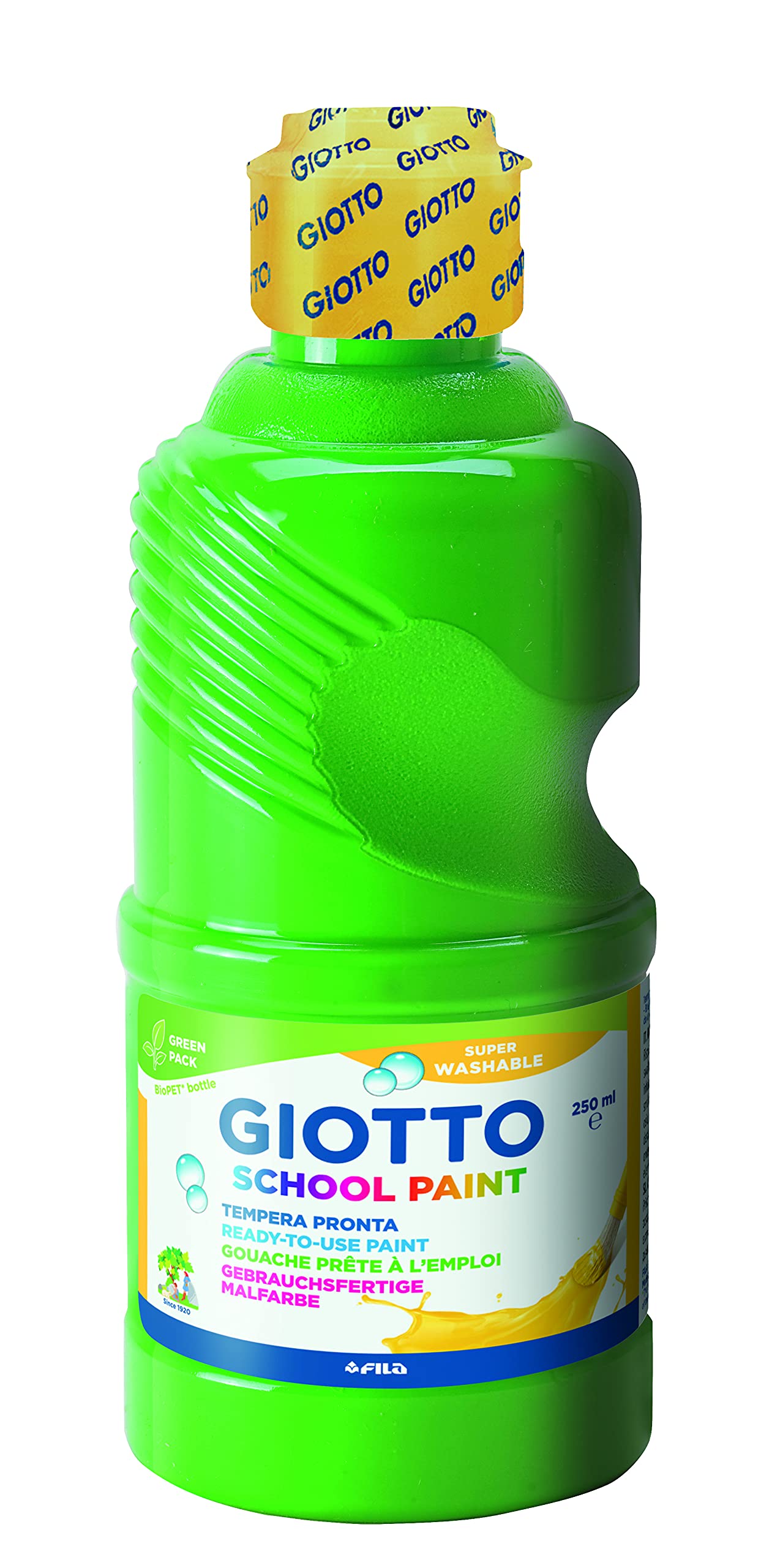 Giotto Gouache School Paint Ultra Lavable-Lot 8 X 250 ML, F40017, Assortiment