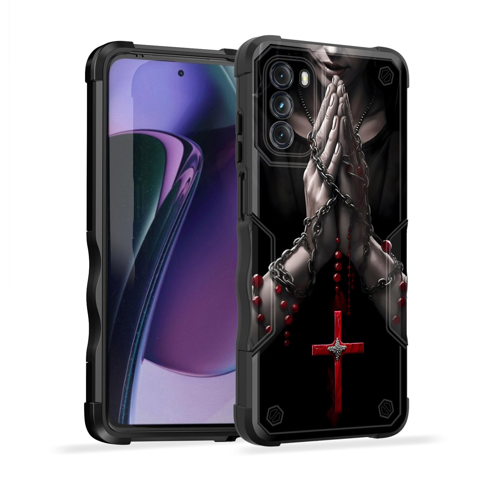 EFGWSDER for Moto G 5G 2024 Case,[Dual Layer][10 FT Military Grade Drop Protection] [Non-Slip] Heavy Duty Shockproof Case for Motorola Moto G 5G 2024