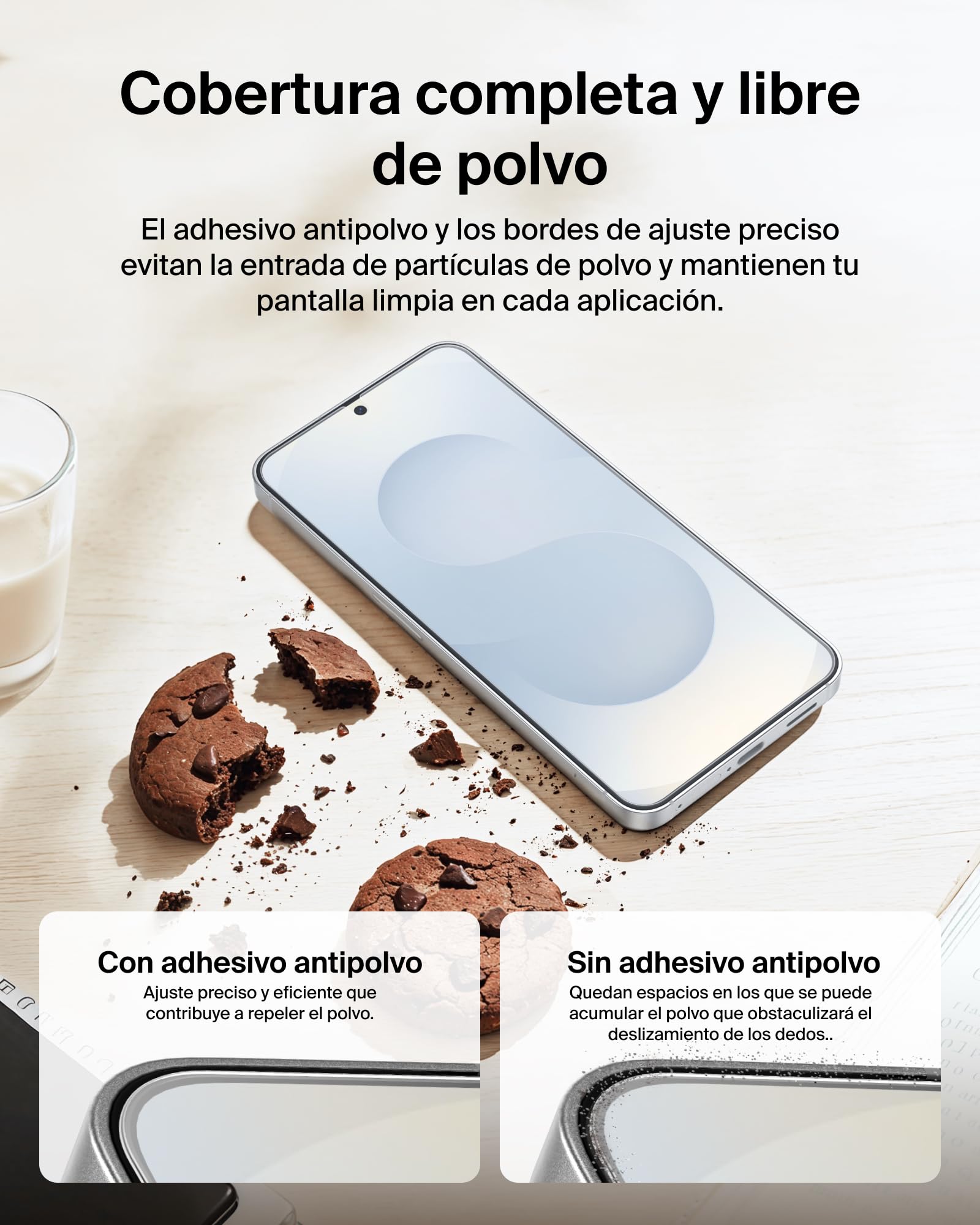 Belkin ScreenForce Titan EcoGuard Protector de Pantalla con Filtro de Privacidad, Samsung Galaxy S26, Protector Pantalla Resistente a los Arañazos e Impactos, Antihuellas, Marco de Alineación Fácil