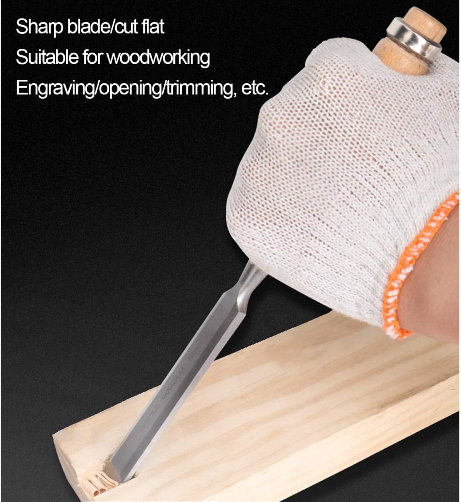 Juego de Herramientas de Cuchillo para tallar cincel de Madera Profesional para Mango de Madera de Primera Calidad con Piedras de afilar cincel de 26 mm
