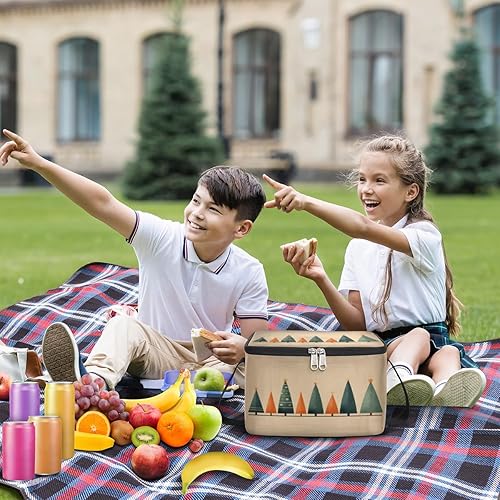 Miniatura 3 de The Christmas Theme Design Insulated Lunch Bag Women Reusable Lunch Tote Square Meal Bag for Adults Men Cooler Lunch Box for Work Travel Picnic Food