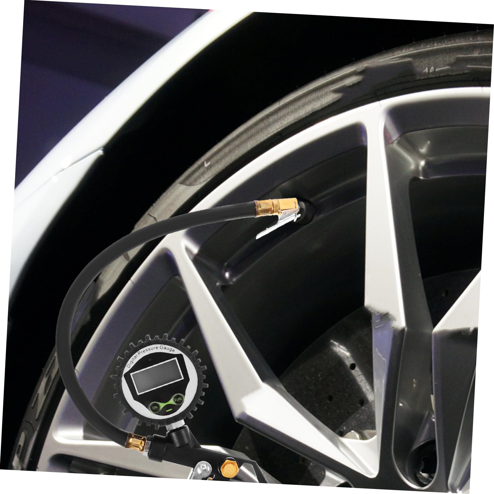 Digitales Reifendruckmesser 0-60 Psi für Auto und Reifen Silber