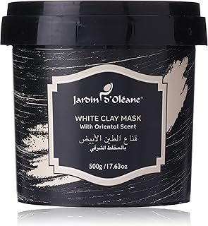 قناع الطين الابيض بالمخلط الشرقي من جاردن اوليان 500 غرام لكل انواع البشرة كل الأنواع