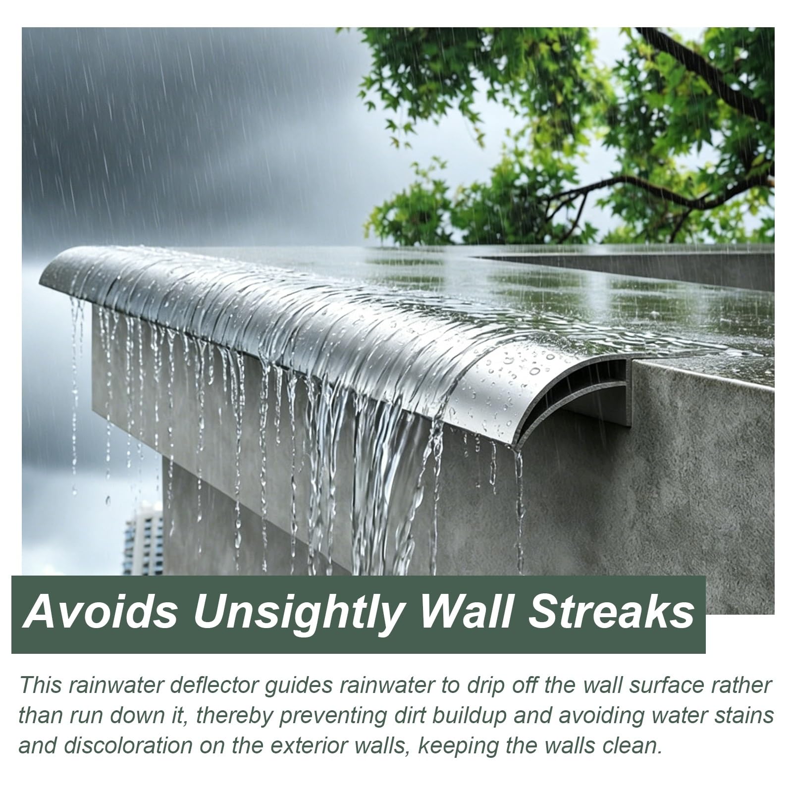 Tropfkantenprofil 5cm Tropfkantenprofil, Regenwasser Abweiser für Traufe