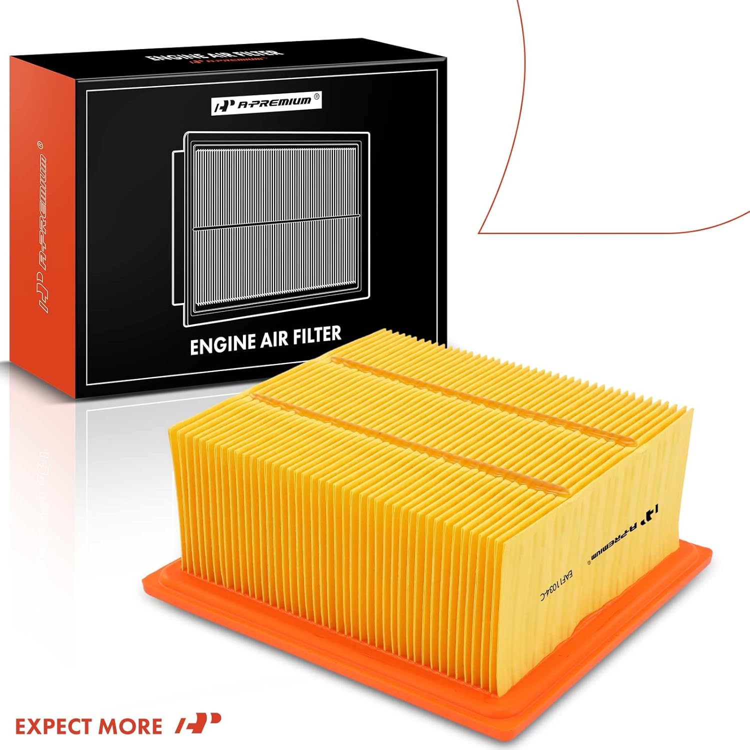 A-Premium 2-PC Front Engine Air Filter Compatible with Dodge Ram 2500 2003-2009, Ram 3500 2003-2008, 5.9L, Flexible Panel