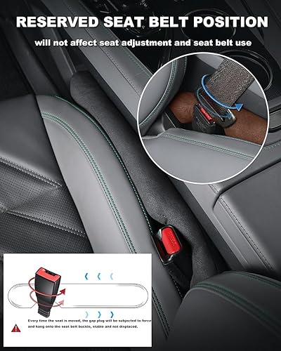 Miniatura 4 de El relleno original patentado para asiento de automóvil (como se ve en Shark Tank), juego de 2 y almohadilla deslizante y ligera (marrón)