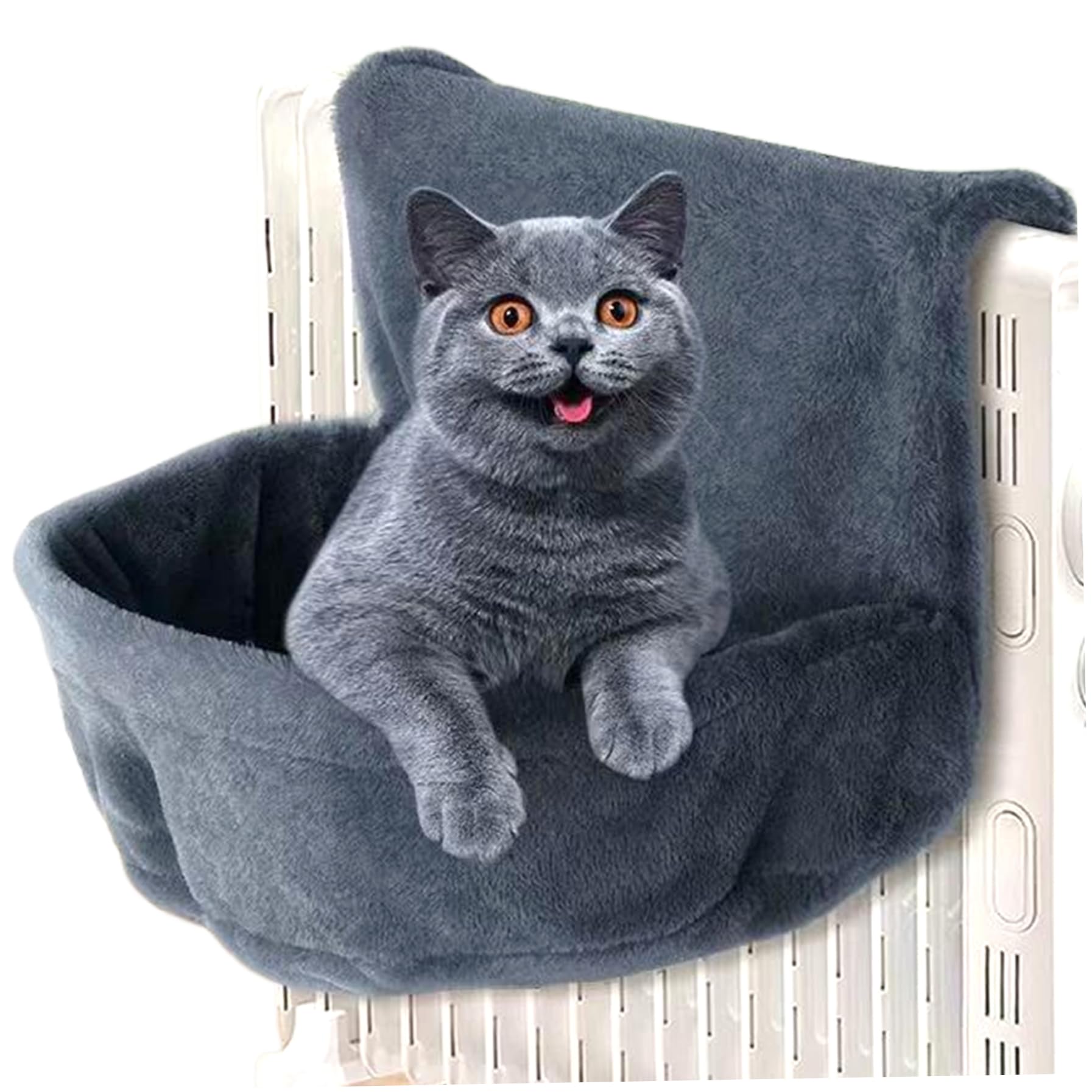 Lit suspendu pour chat afin de gagner de la place avec un hamac gris