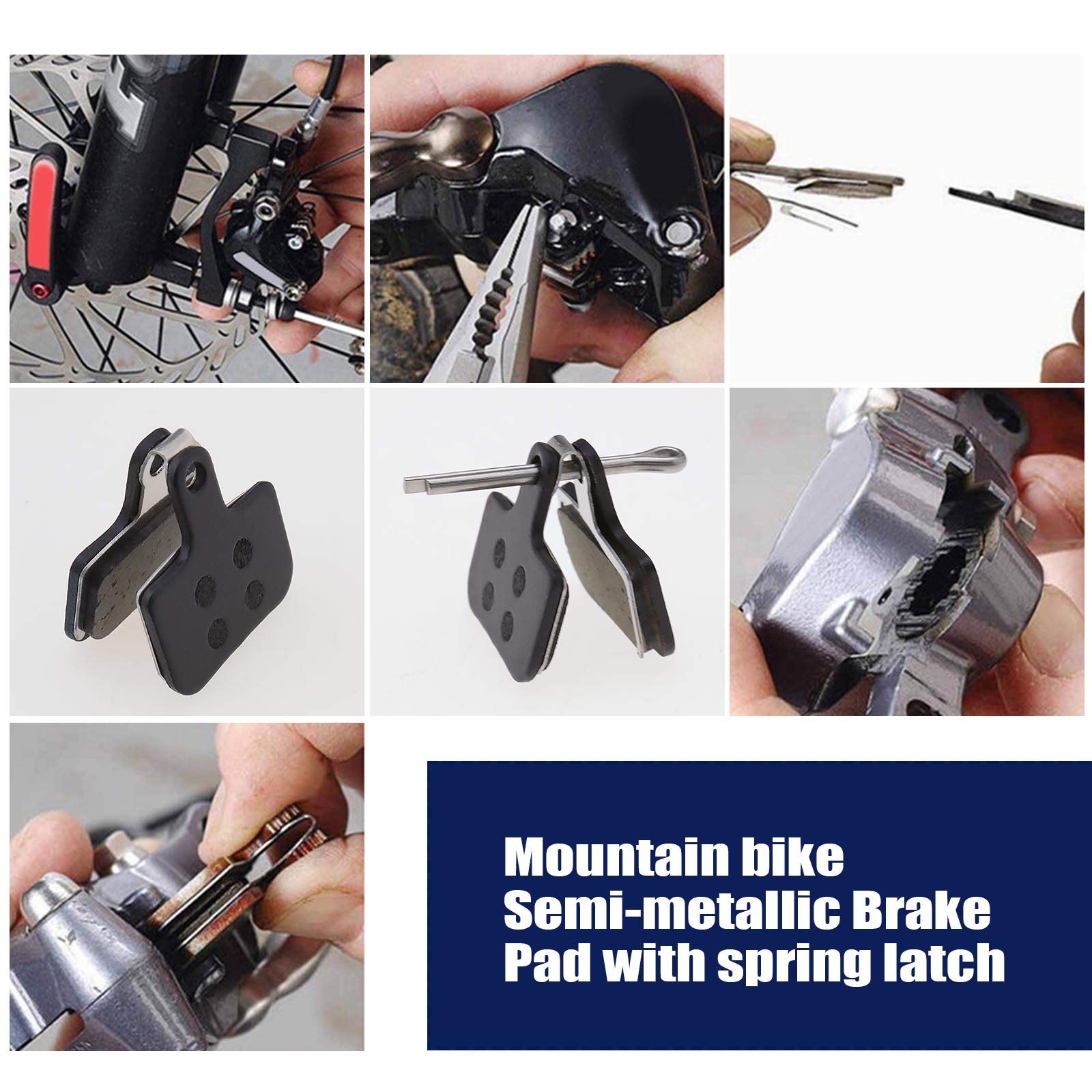 OTOTEC Lot De 2 Paires De Plaquettes De Frein à Disque En Résine Semi-métallique Avec Ressorts Et Clips Compatibles Avec SRAM HRD Red 22 B1 Force 22